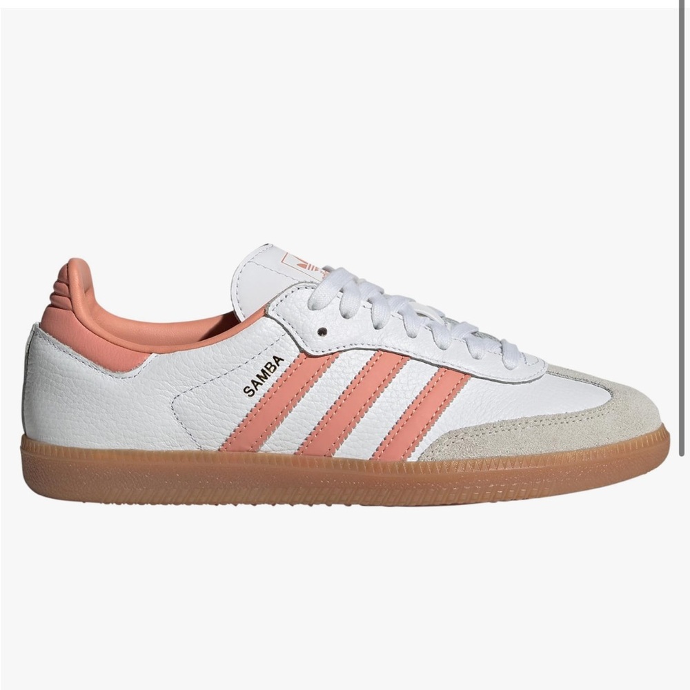Adidas Samba White and Pink Sneakers